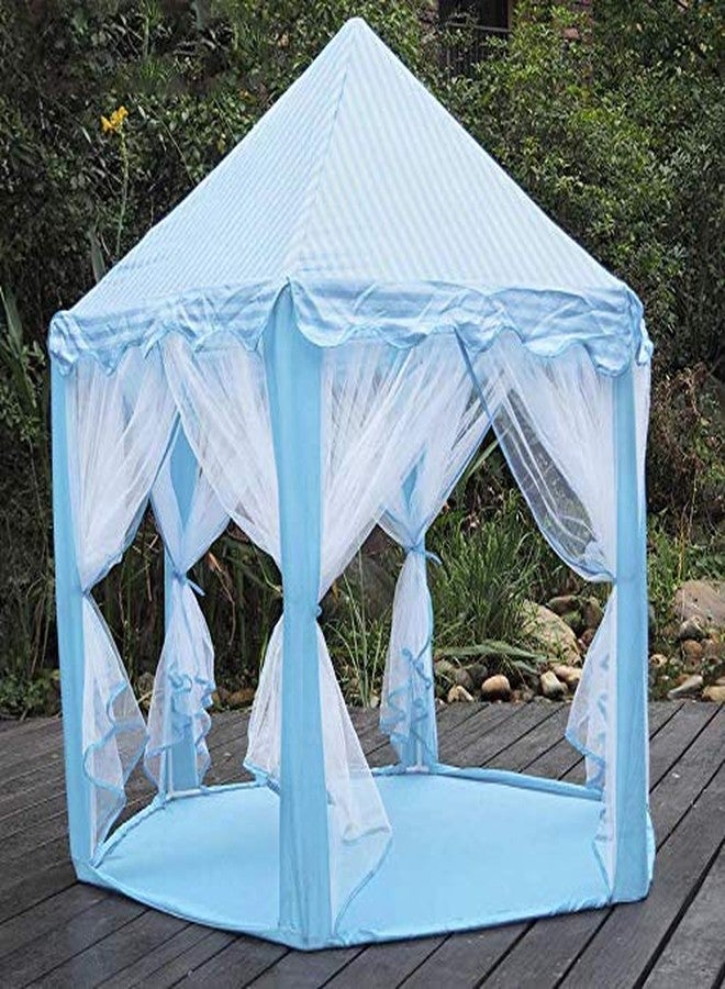 بيبي جو خيمة لعب للأطفال من بيبي جو بتصميم قلعة الأمير والأميرة مع ناموسية (أزرق) - Image 5